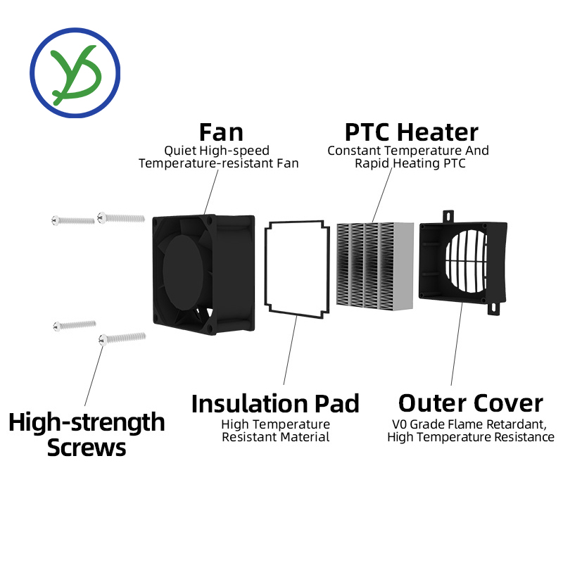 Insulated PTC Heater 12V~220V  - Ceramic Heat Emitter avis et prix