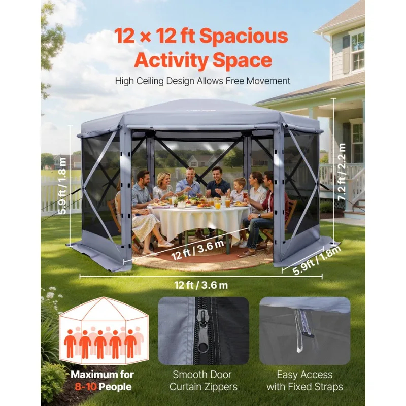 12x12ft 6 Sided Up Screen Gaze - Screen Top Mesh avis et prix