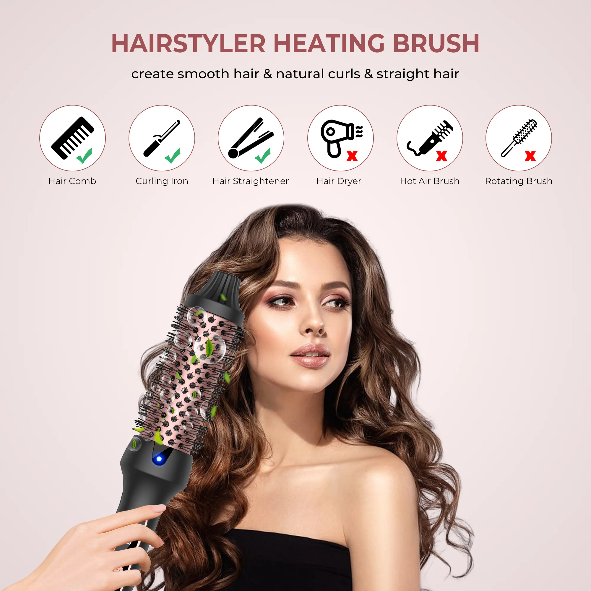 3 in1 Thermal Brush Ionic Heat - Ceramic Heat Emitter avis et prix