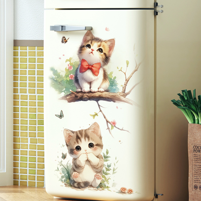 Kawaii Pastel Cat & Butterfly  - Pvc Panel Background avis et prix
