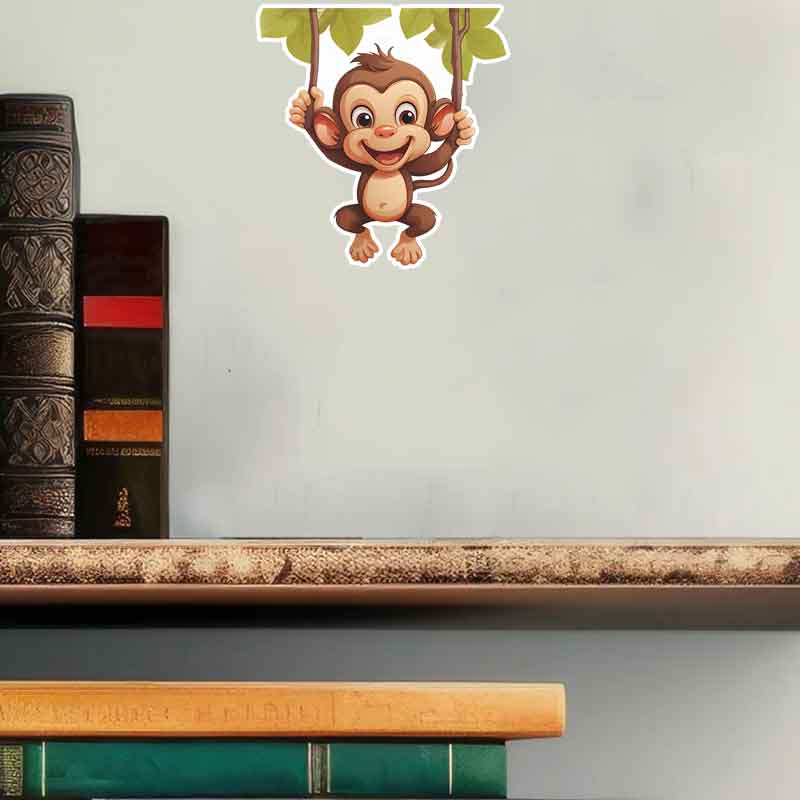 Cute little monkey living room - Pvc Panel Background avis et prix
