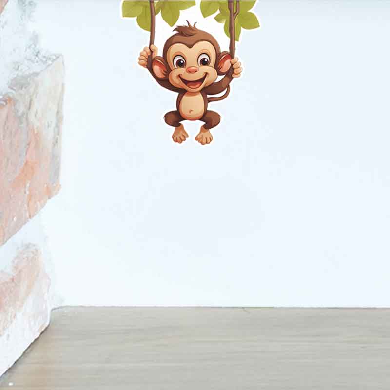 Cute little monkey living room - Pvc Panel Background avis et prix