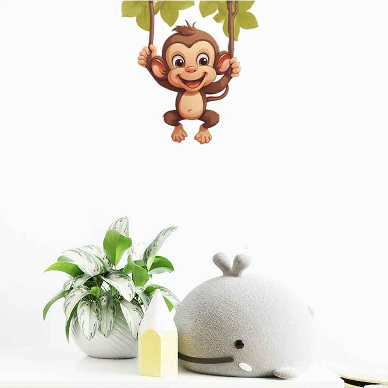 Cute little monkey living room - Pvc Panel Background avis et prix